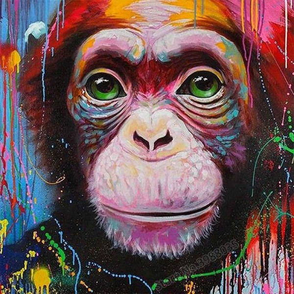 Colorful Monkey Painting