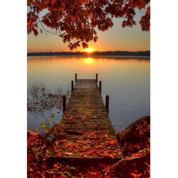 Autumn Lake At Sunset