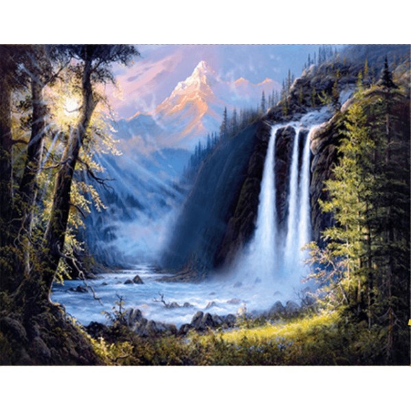 Beautiful Waterfall Painting