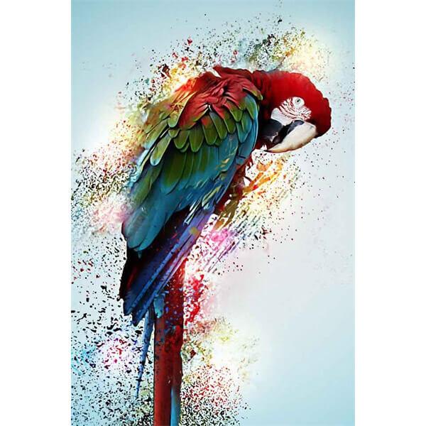 Red Parrot Painting