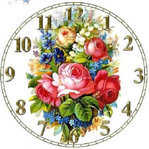 Flowers Bouquet Clock