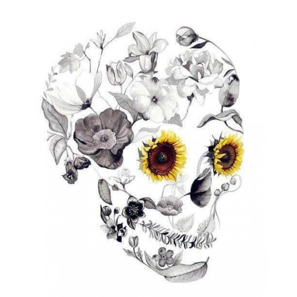 Sunflower Eyes Skull