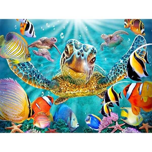 Sea Turtles and Fishes
