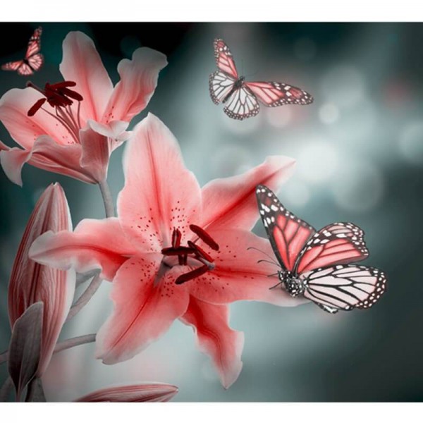 Pink Lily Butterfly