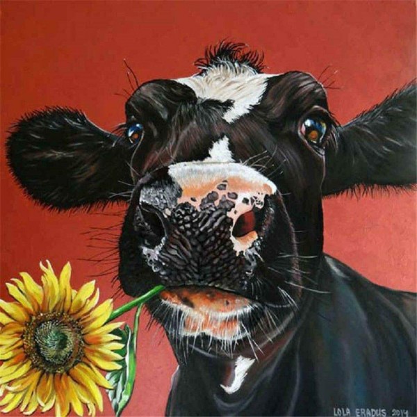 Farmhouse Cow Sunflower