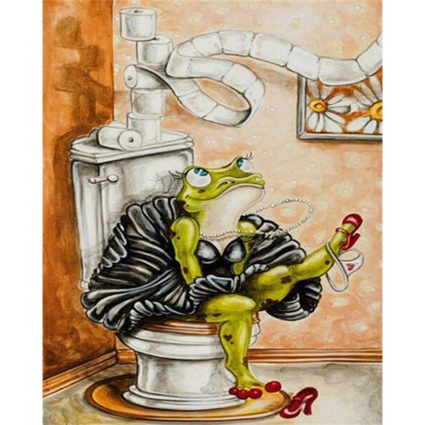 Toilet Frog Queen