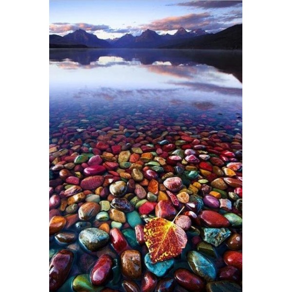 Lake Colorful Stones