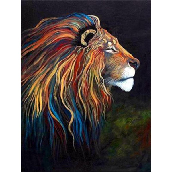Colorful Fearless Lion