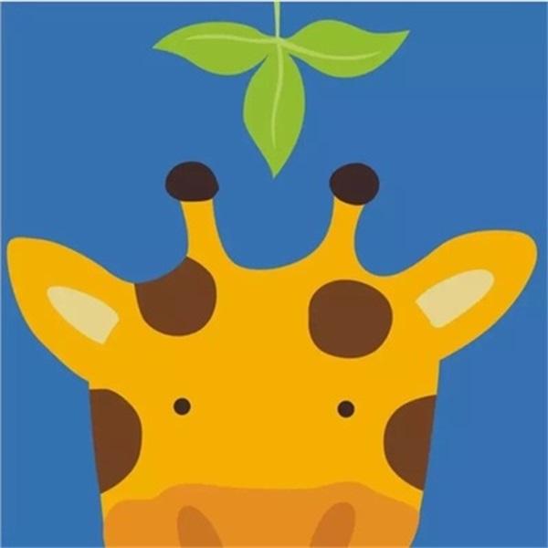 Cartoon Giraffe Leaf