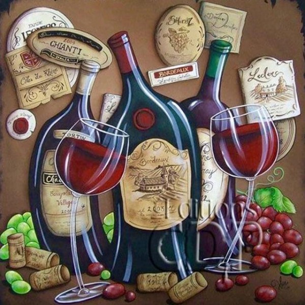 Grape Wine and Glass