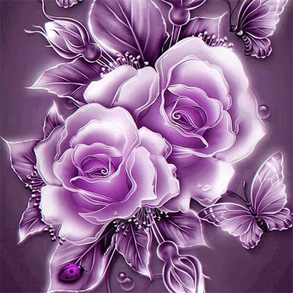 Purple Crystal Rose Flower