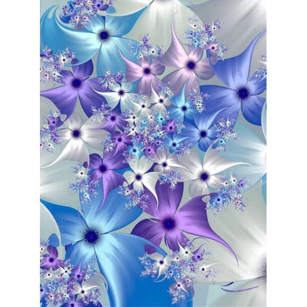 3D Blue Flowers