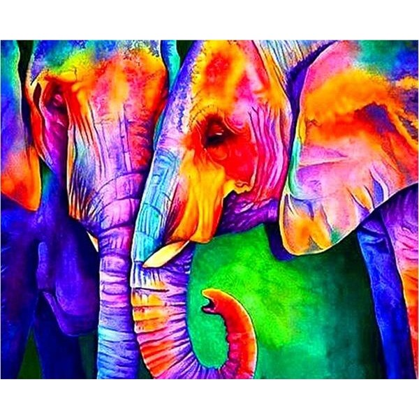 Abstract Kissing Elephant