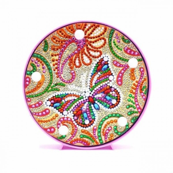 Colorful Butterfly Diamond Painting Light