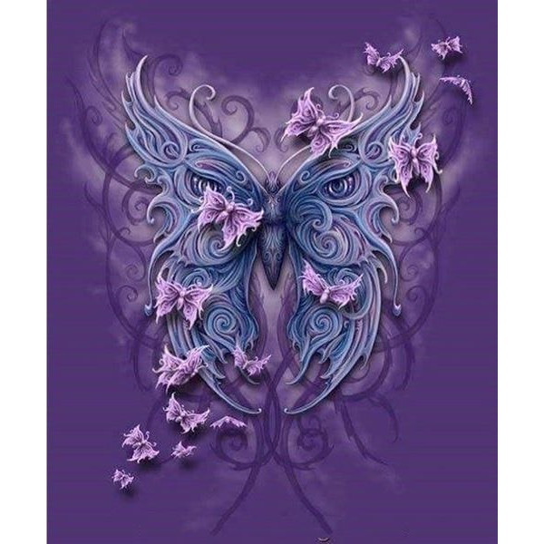 Floral Purple Butterfly