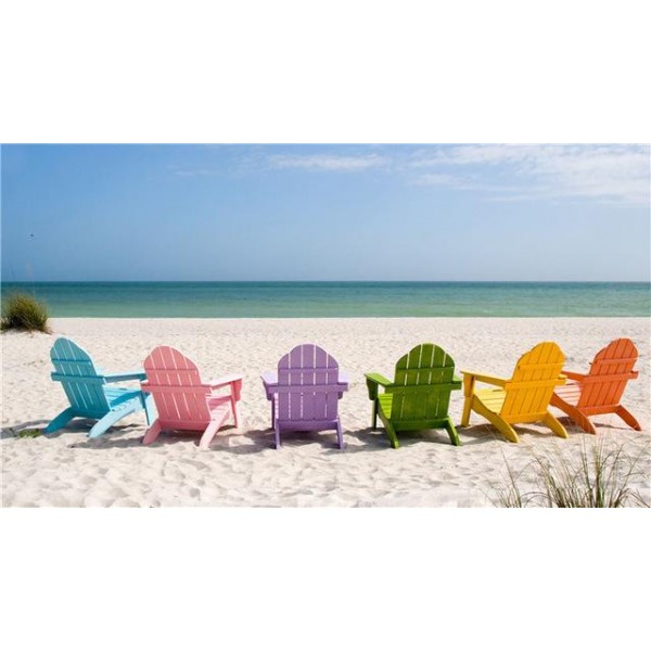 Colorful Chair On Beach